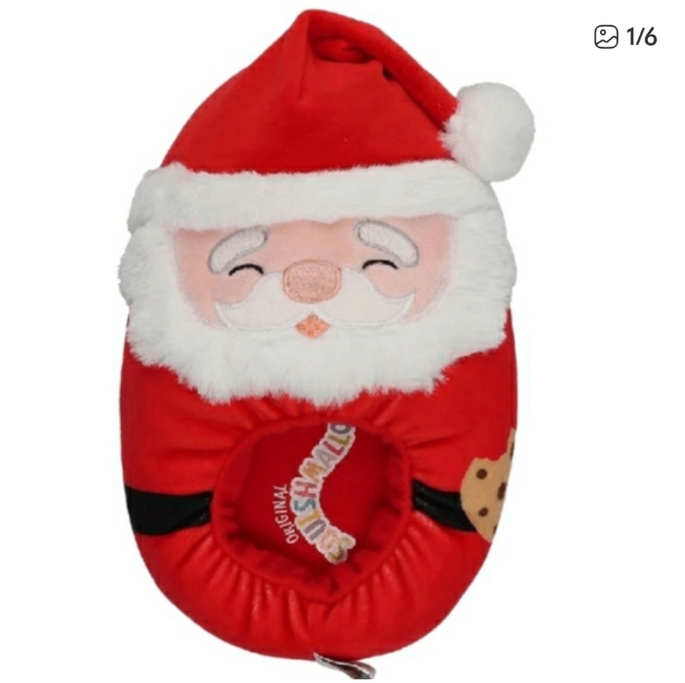 Squishmallows Kids Santa Slippers Unisex 13/1 NEW WITH TAGS